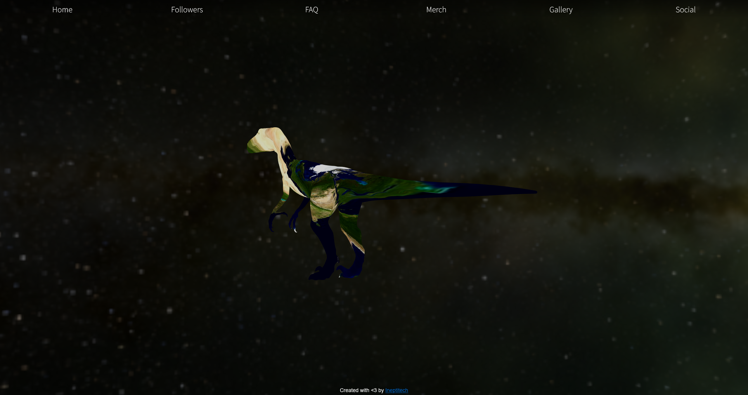The homepage of the Dinosaur Earth Society